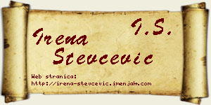 Irena Stevčević vizit kartica